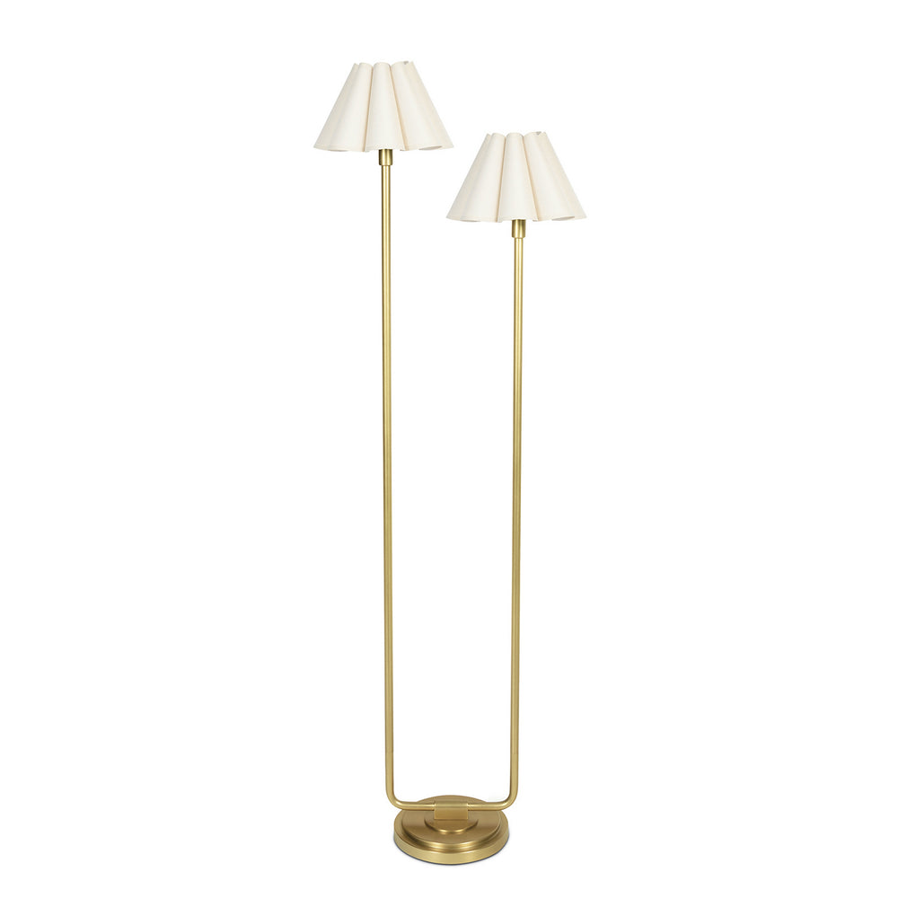Regina Andrew Canada - Two Light Floor Lamp - Polly - Natural Brass- Union Lighting Luminaires Decor