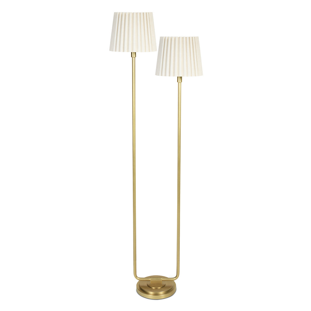 Regina Andrew Canada - Two Light Floor Lamp - Polly - Natural Brass- Union Lighting Luminaires Decor
