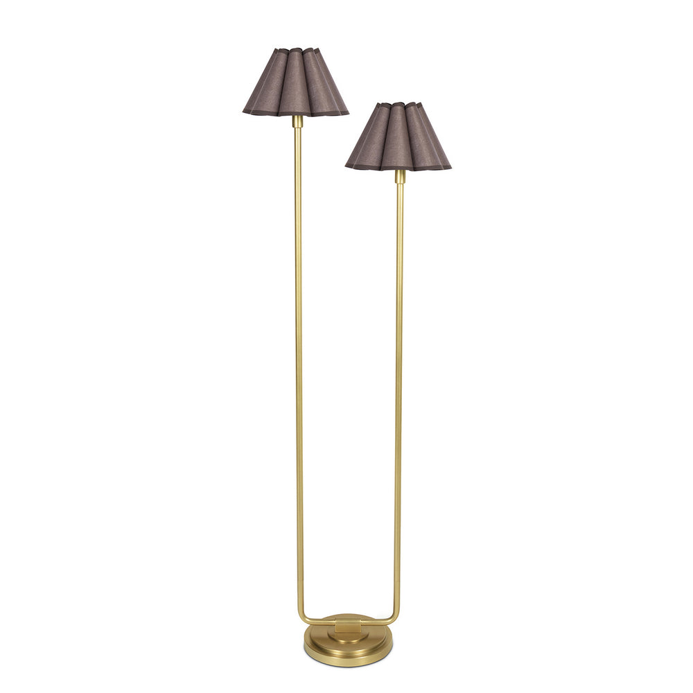 Regina Andrew Canada - Two Light Floor Lamp - Polly - Natural Brass- Union Lighting Luminaires Decor