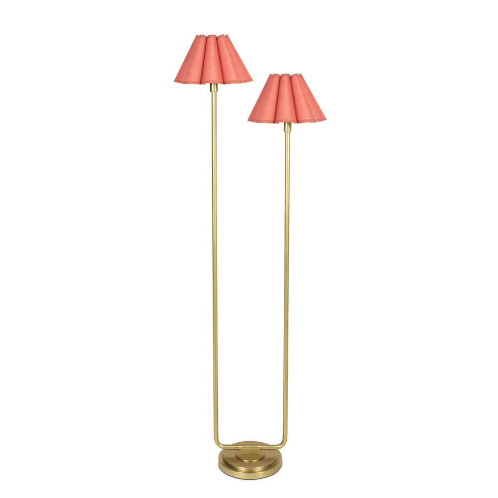 Regina Andrew Canada - Two Light Floor Lamp - Polly - Natural Brass- Union Lighting Luminaires Decor