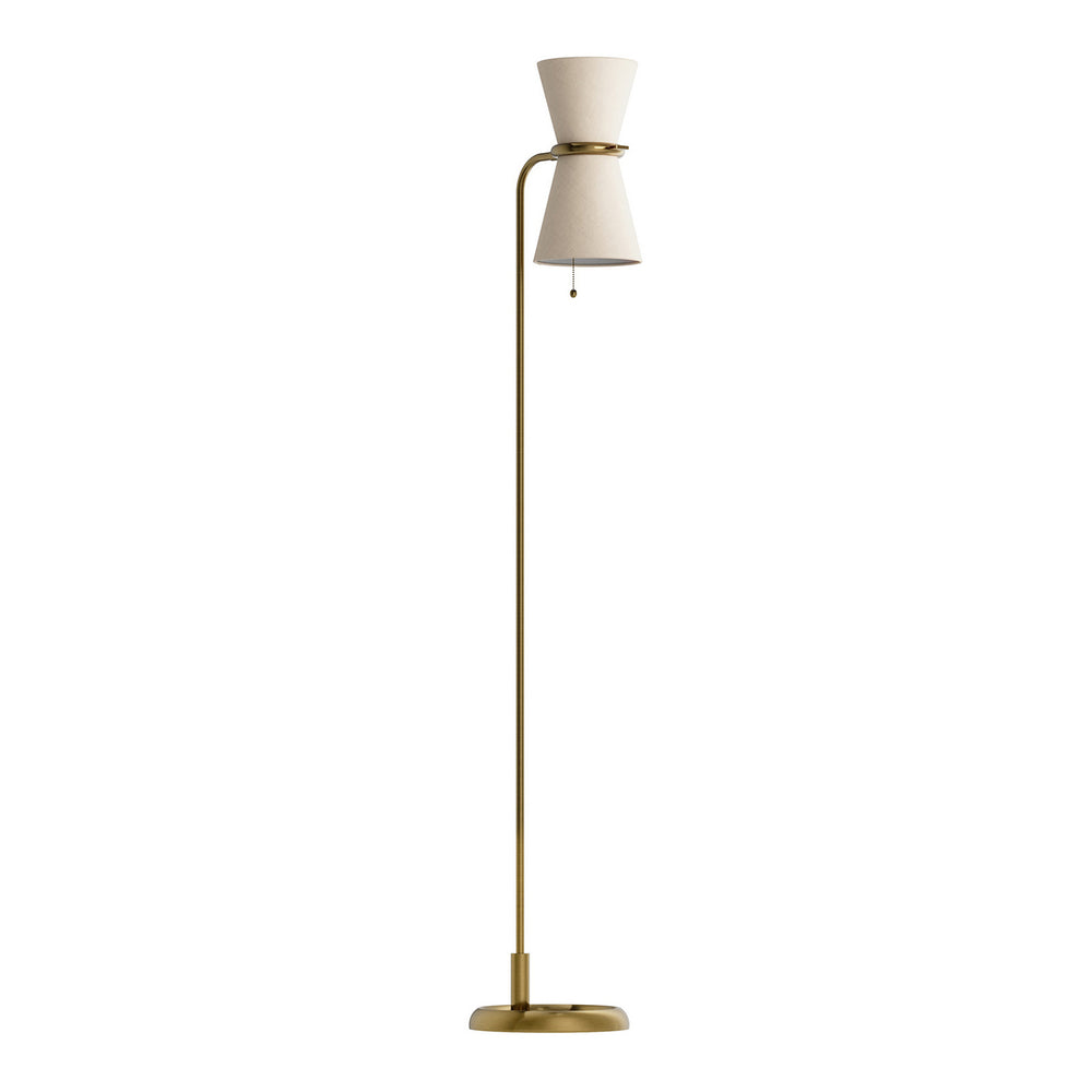 Regina Andrew Canada - Two Light Floor Lamp - Gable - Antique Natural Brass- Union Lighting Luminaires Decor