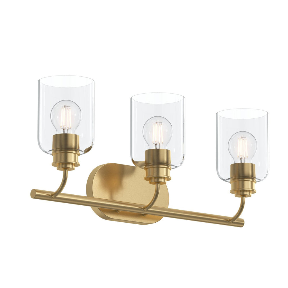 Progress Canada - Three Light Bath Vanity - Reines - Brushed Gold- Union Lighting Luminaires Decor