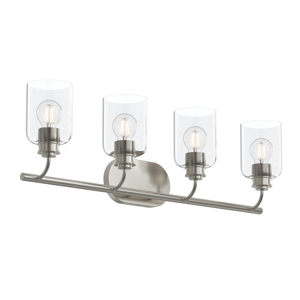 Progress Canada - Four Light Bath Vanity - Reines - Brushed Nickel- Union Lighting Luminaires Decor