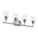 Progress Canada - Four Light Bath Vanity - Reines - Brushed Nickel- Union Lighting Luminaires Decor