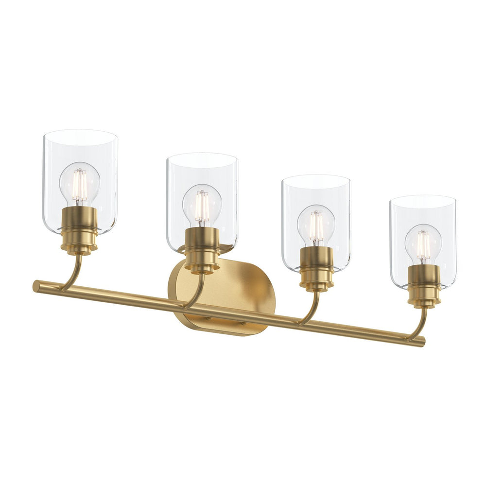 Progress Canada - Four Light Bath Vanity - Reines - Brushed Gold- Union Lighting Luminaires Decor