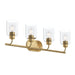 Progress Canada - Four Light Bath Vanity - Reines - Brushed Gold- Union Lighting Luminaires Decor