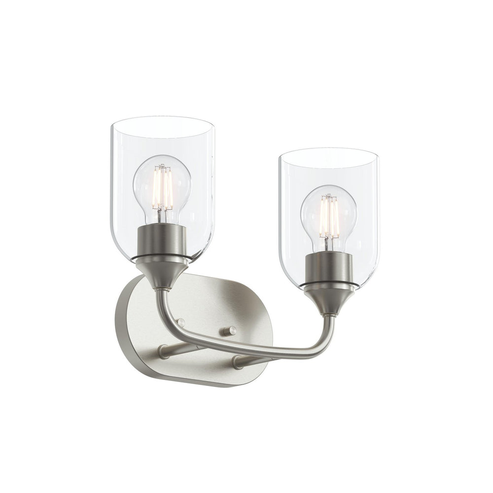 Progress Canada - Two Light Bath Vanity - Ilia - Brushed Nickel- Union Lighting Luminaires Decor