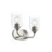 Progress Canada - Two Light Bath Vanity - Ilia - Brushed Nickel- Union Lighting Luminaires Decor