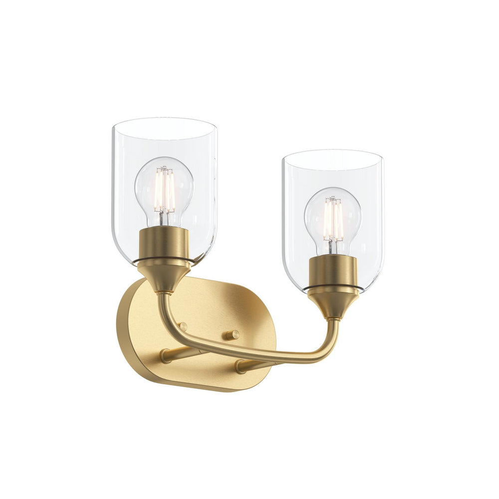 Progress Canada - Two Light Bath Vanity - Ilia - Brushed Gold- Union Lighting Luminaires Decor