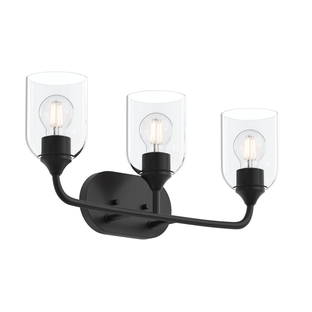 Progress Canada - Three Light Bath Vanity - Ilia - Matte Black- Union Lighting Luminaires Decor