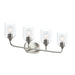 Progress Canada - Four Light Bath Vanity - Ilia - Brushed Nickel- Union Lighting Luminaires Decor