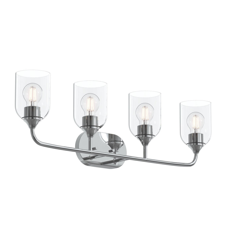 Progress Canada - Four Light Bath Vanity - Ilia - Polished Chrome- Union Lighting Luminaires Decor