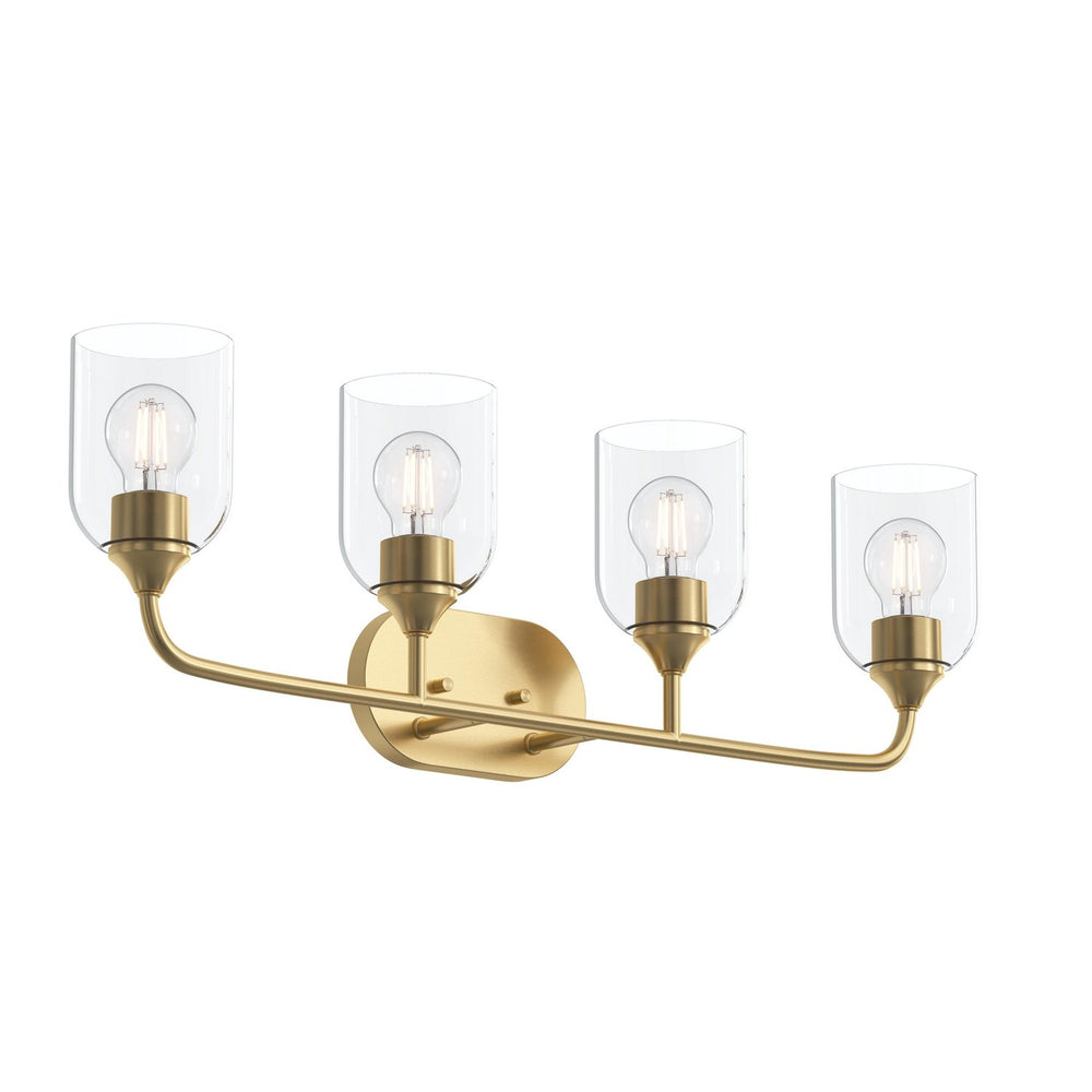 Progress Canada - Four Light Bath Vanity - Ilia - Brushed Gold- Union Lighting Luminaires Decor