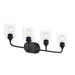Progress Canada - Four Light Bath Vanity - Ilia - Matte Black- Union Lighting Luminaires Decor