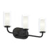 Progress Canada - Three Light Bath Vanity - Mack - Matte Black- Union Lighting Luminaires Decor