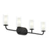 Progress Canada - Four Light Bath Vanity - Mack - Matte Black- Union Lighting Luminaires Decor