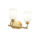 Progress Canada - Two Light Bath Vanity - Reines - Brushed Gold- Union Lighting Luminaires Decor