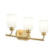 Progress Canada - Three Light Bath Vanity - Reines - Brushed Gold- Union Lighting Luminaires Decor