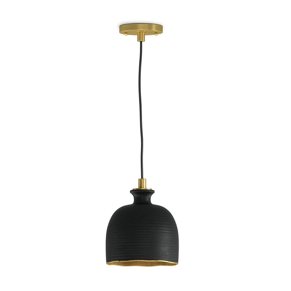 Regina Andrew Canada - One Light Pendant - Bianca - Black- Union Lighting Luminaires Decor
