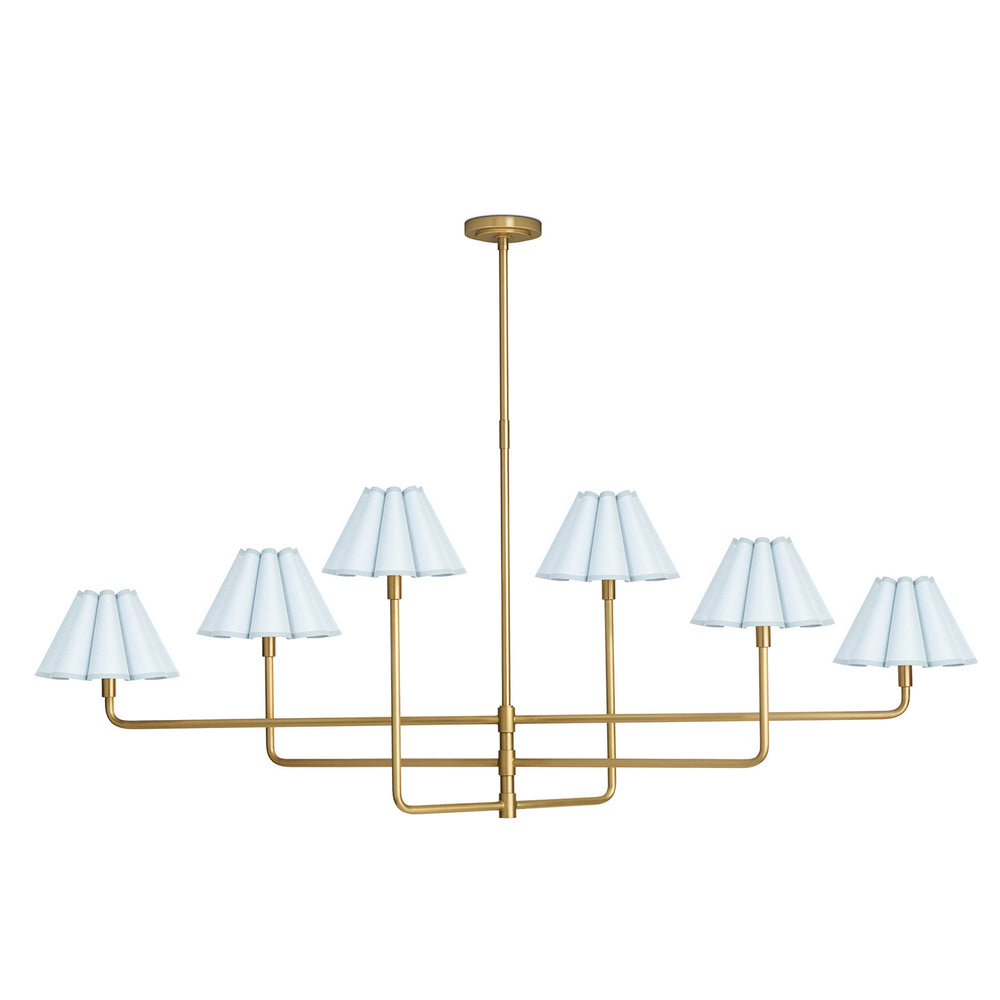 Regina Andrew Canada - Six Light Chandelier - Polly - Natural Brass- Union Lighting Luminaires Decor