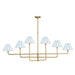 Regina Andrew Canada - Six Light Chandelier - Polly - Natural Brass- Union Lighting Luminaires Decor