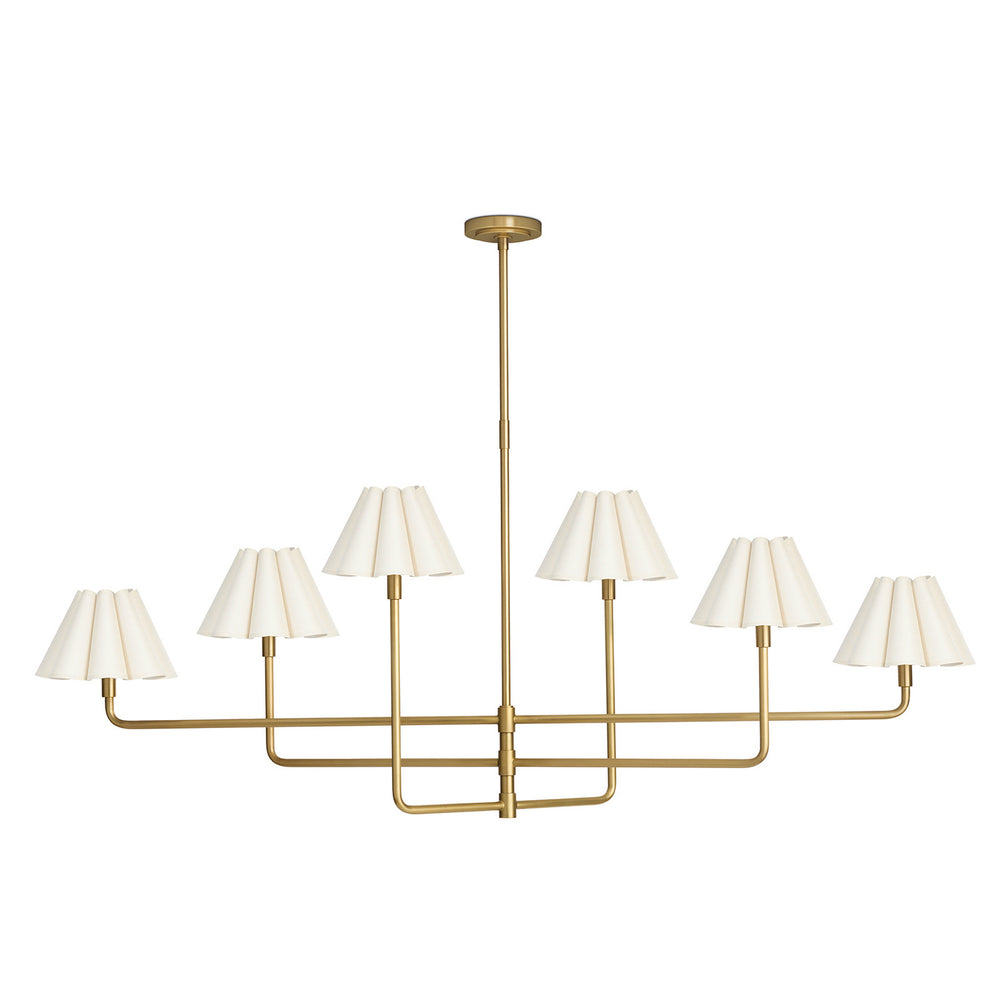 Regina Andrew Canada - Six Light Chandelier - Polly - Natural Brass- Union Lighting Luminaires Decor