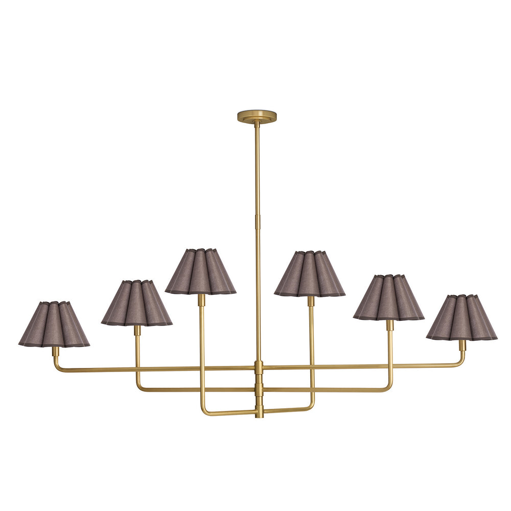 Regina Andrew Canada - Six Light Chandelier - Polly - Natural Brass- Union Lighting Luminaires Decor