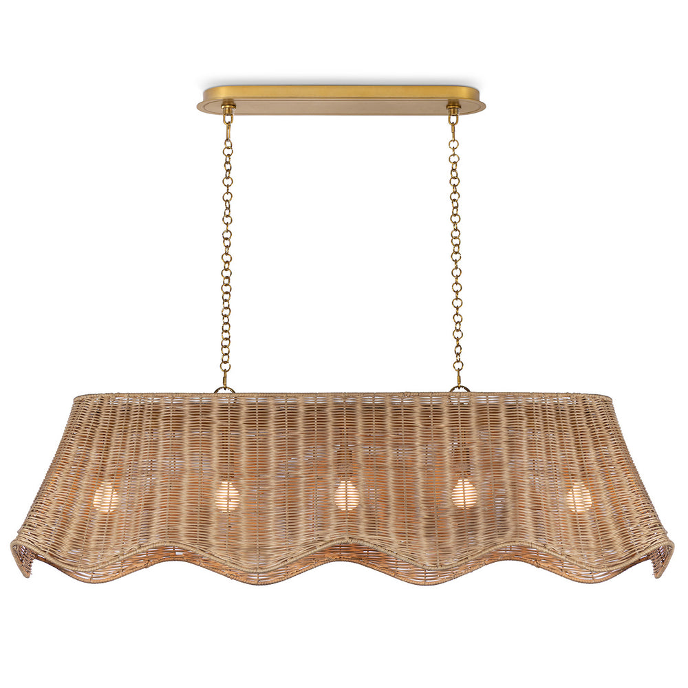 Regina Andrew Canada - Five Light Linear Chandelier - Margo - Natural- Union Lighting Luminaires Decor