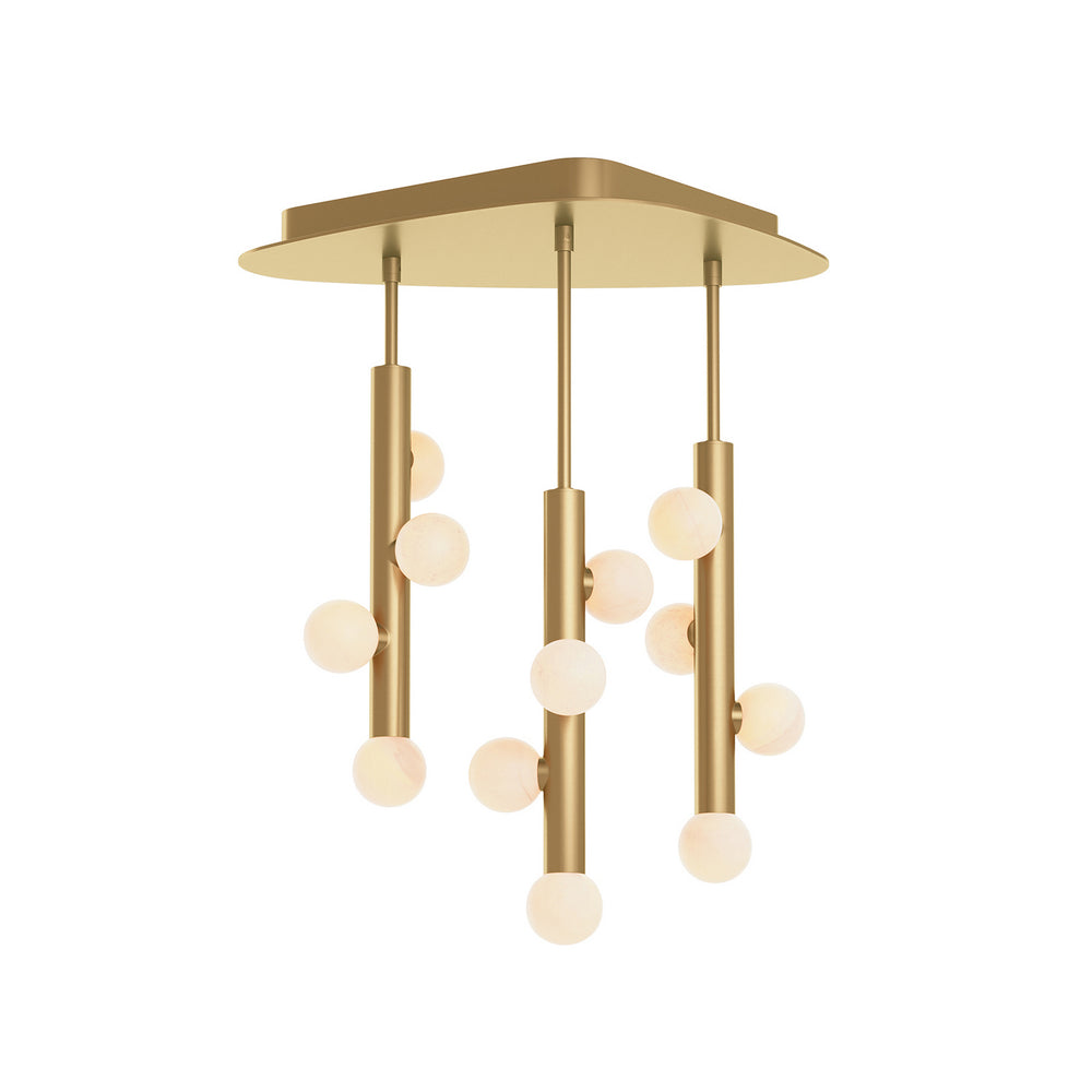 Regina Andrew Canada - LED Chandelier - Rhoads - Natural Brass- Union Lighting Luminaires Decor