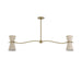 Regina Andrew Canada - Four Light Linear Chandelier - Gable - Antique Natural Brass- Union Lighting Luminaires Decor