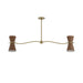 Regina Andrew Canada - Four Light Linear Chandelier - Gable - Antique Natural Brass- Union Lighting Luminaires Decor