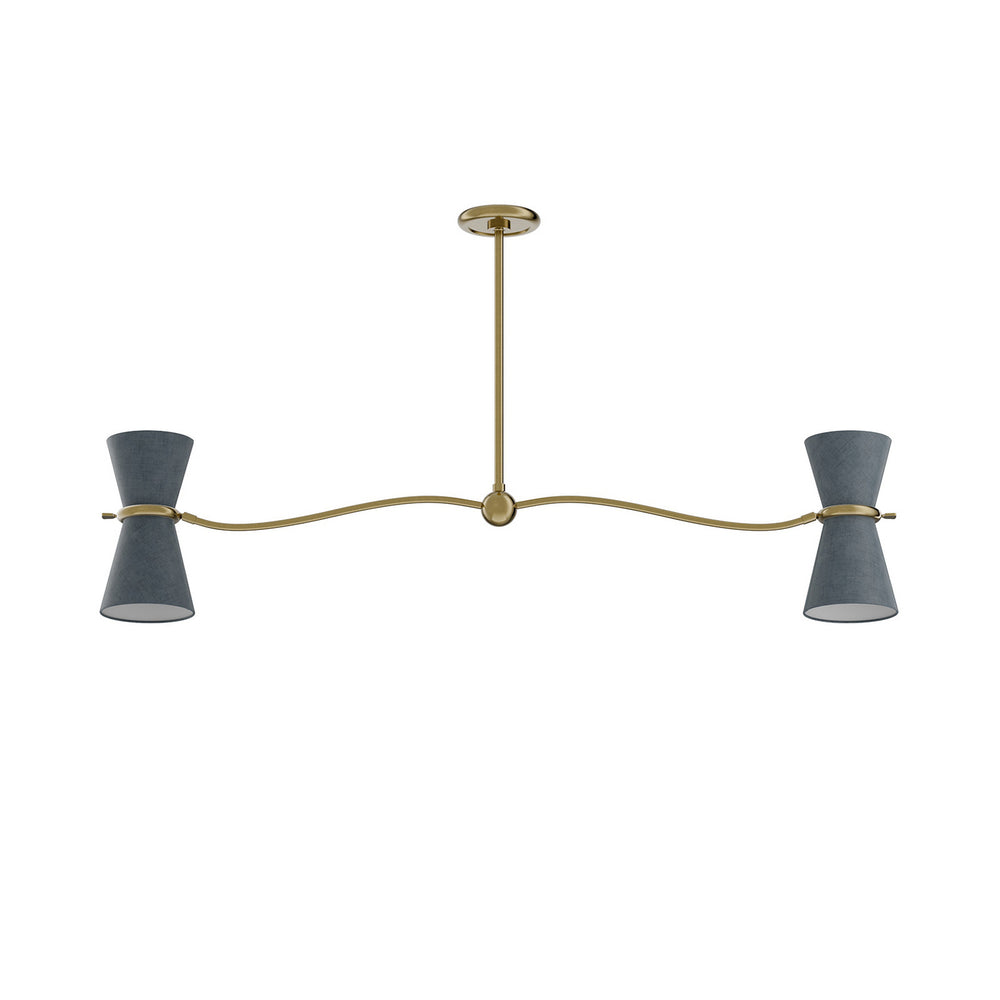 Regina Andrew Canada - Four Light Linear Chandelier - Gable - Antique Natural Brass- Union Lighting Luminaires Decor