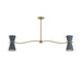 Regina Andrew Canada - Four Light Linear Chandelier - Gable - Antique Natural Brass- Union Lighting Luminaires Decor