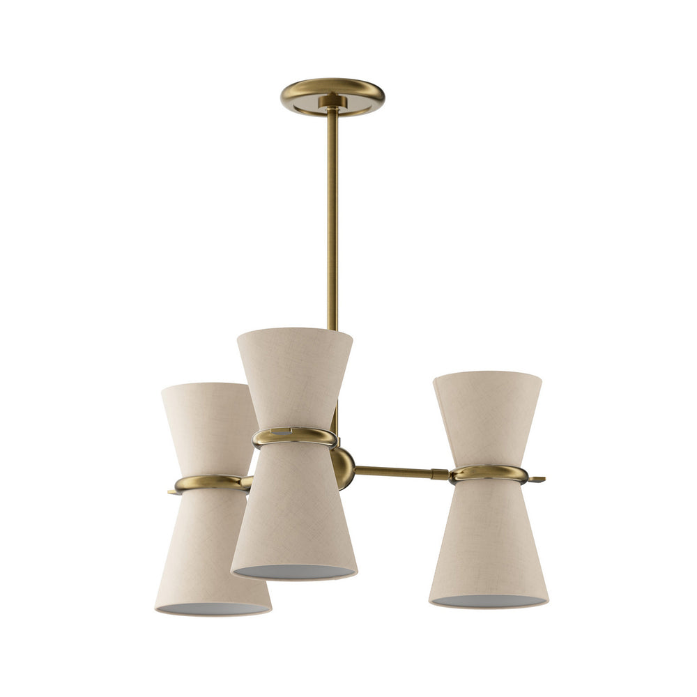 Regina Andrew Canada - Six Light Pendant - Gable - Antique Natural Brass- Union Lighting Luminaires Decor
