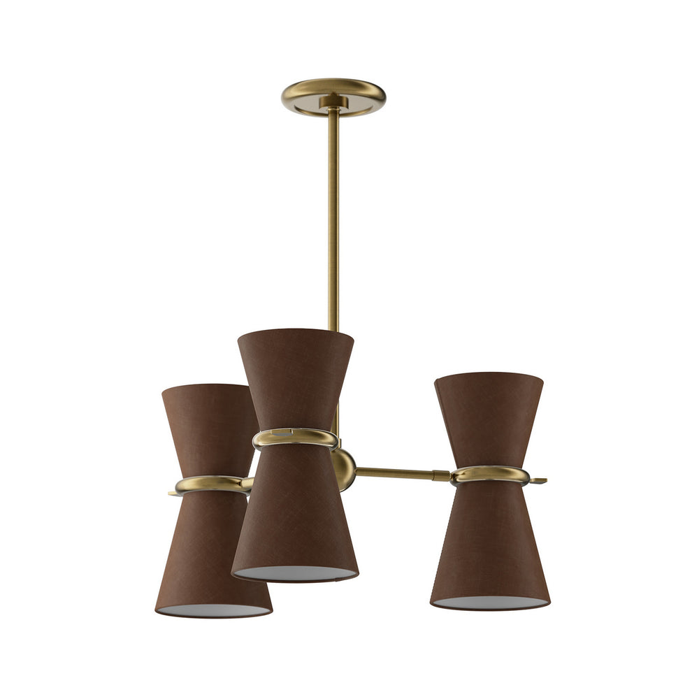 Regina Andrew Canada - Six Light Pendant - Gable - Antique Natural Brass- Union Lighting Luminaires Decor