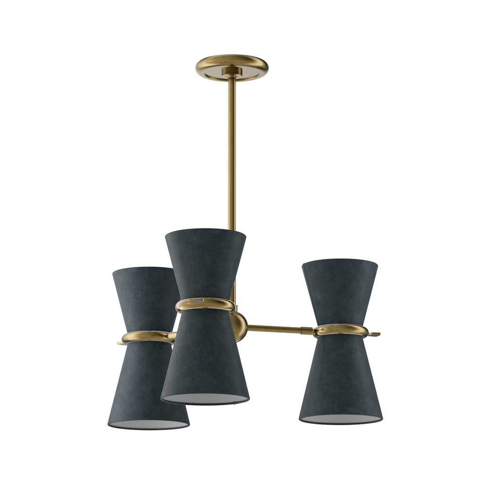 Regina Andrew Canada - Six Light Pendant - Gable - Antique Natural Brass- Union Lighting Luminaires Decor