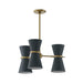 Regina Andrew Canada - Six Light Pendant - Gable - Antique Natural Brass- Union Lighting Luminaires Decor