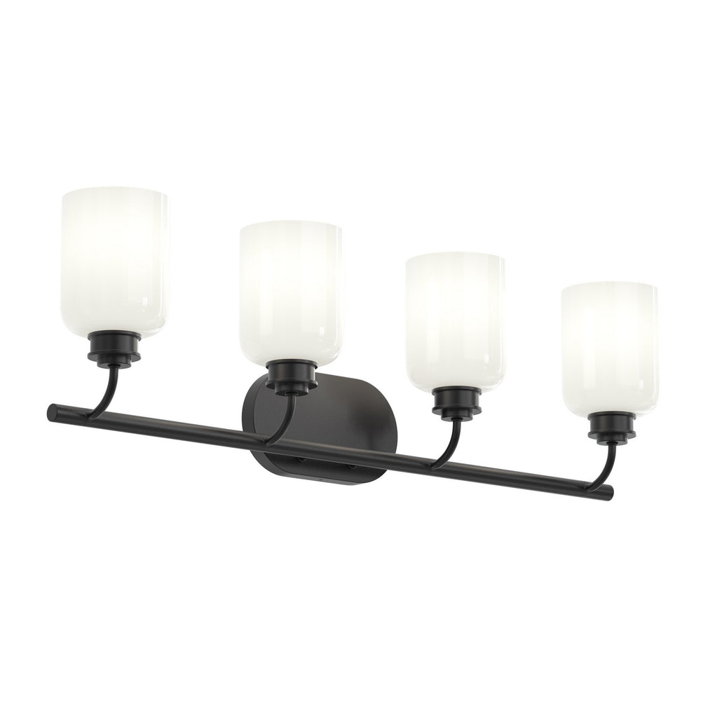Progress Canada - Four Light Bath Vanity - Reines - Matte Black- Union Lighting Luminaires Decor
