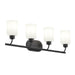Progress Canada - Four Light Bath Vanity - Reines - Matte Black- Union Lighting Luminaires Decor