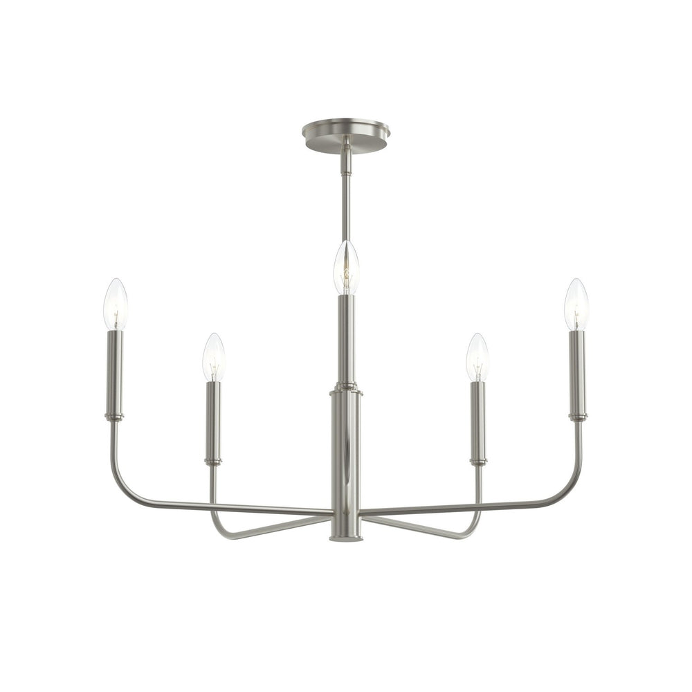 Progress Canada - Five Light Chandelier - Reines - Brushed Nickel- Union Lighting Luminaires Decor