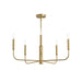 Progress Canada - Five Light Chandelier - Reines - Brushed Gold- Union Lighting Luminaires Decor