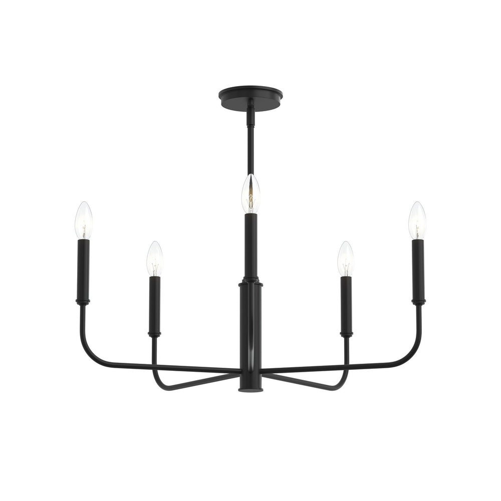 Progress Canada - Five Light Chandelier - Reines - Matte Black- Union Lighting Luminaires Decor