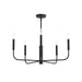 Progress Canada - Five Light Chandelier - Reines - Matte Black- Union Lighting Luminaires Decor