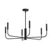 Progress Canada - Six Light Chandelier - Reines - Matte Black- Union Lighting Luminaires Decor