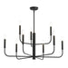 Progress Canada - Nine Light Chandelier - Reines - Matte Black- Union Lighting Luminaires Decor