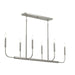 Progress Canada - Six Light Linear Chandelier - Reines - Brushed Nickel- Union Lighting Luminaires Decor