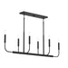 Progress Canada - Six Light Linear Chandelier - Reines - Matte Black- Union Lighting Luminaires Decor