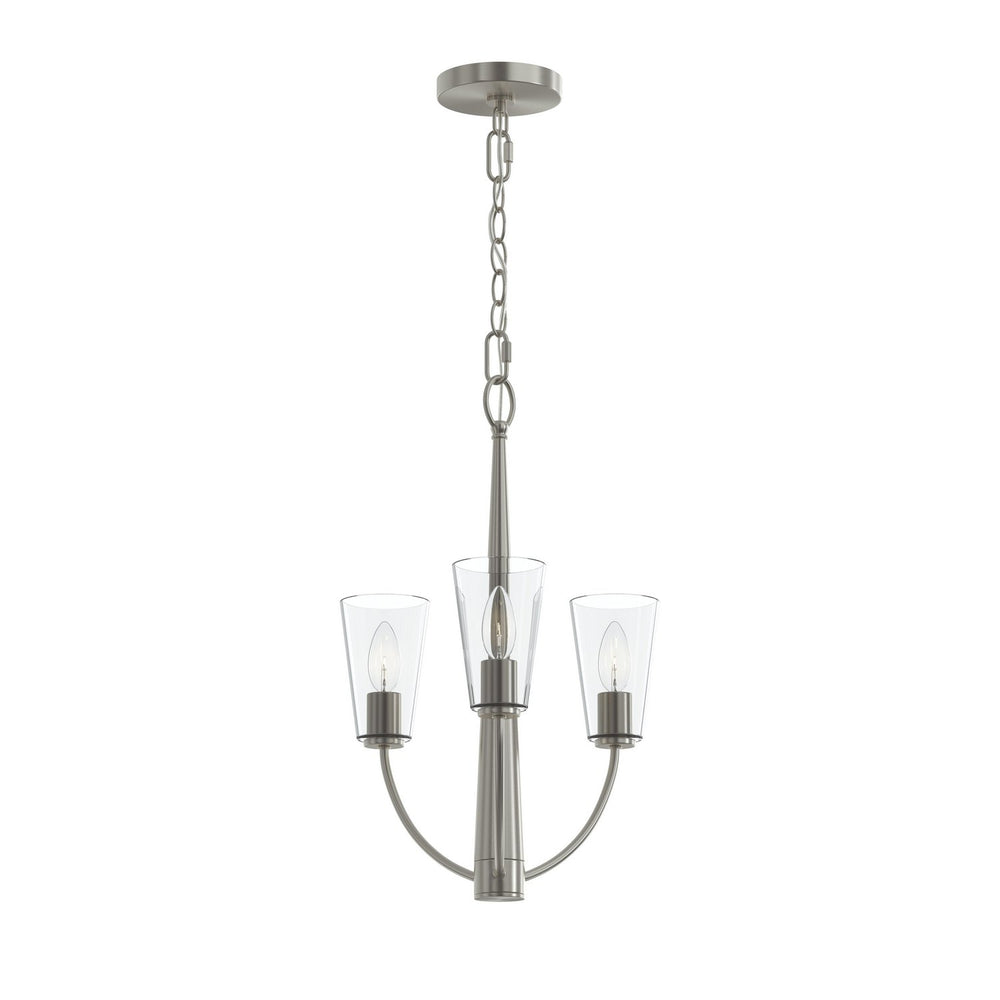 Progress Canada - Three Light Chandelier - Jheni - Brushed Nickel- Union Lighting Luminaires Decor