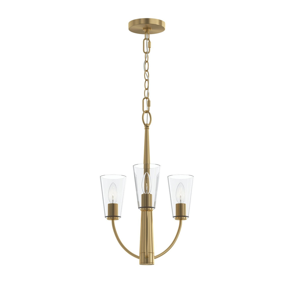 Progress Canada - Three Light Chandelier - Jheni - Brushed Gold- Union Lighting Luminaires Decor
