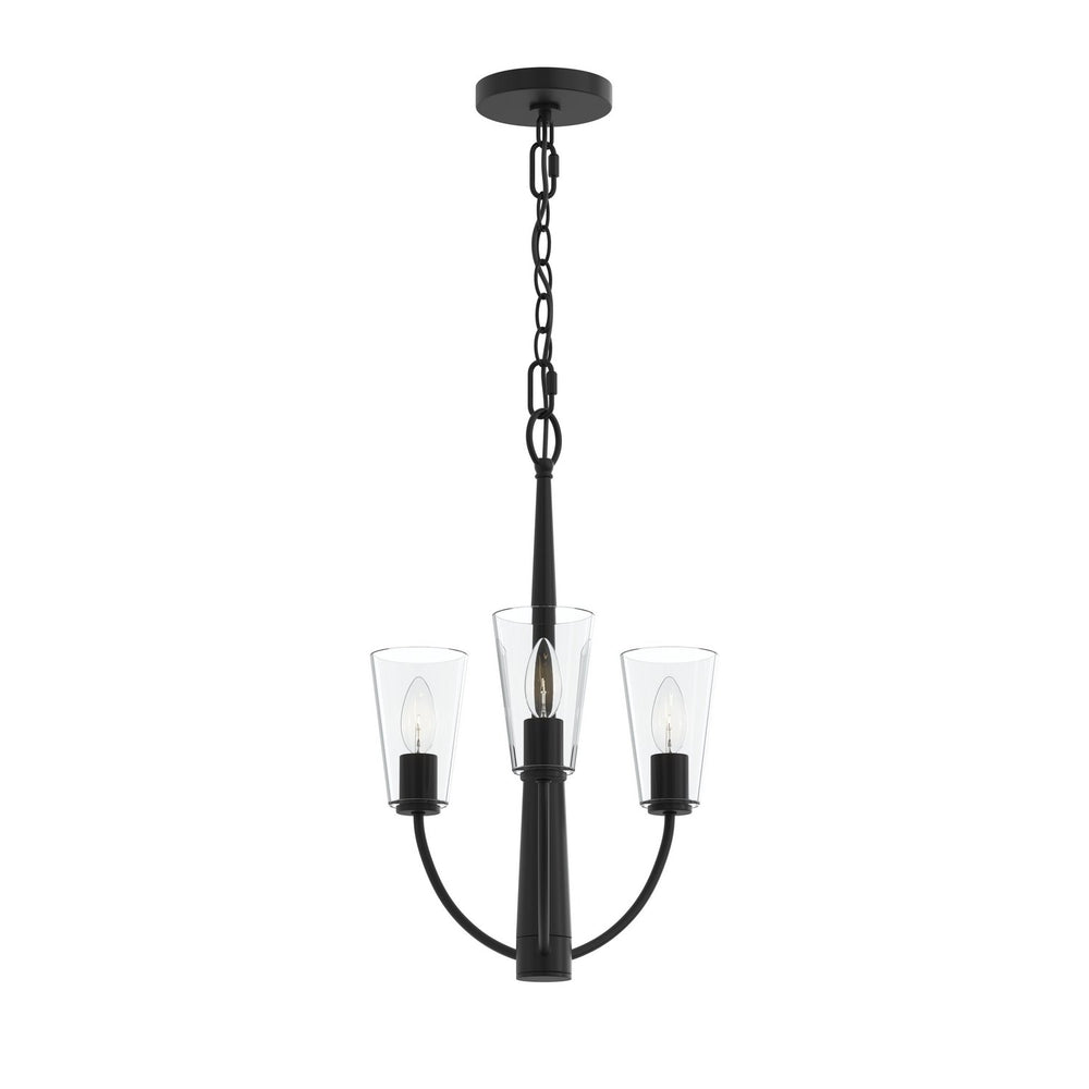 Progress Canada - Three Light Chandelier - Jheni - Matte Black- Union Lighting Luminaires Decor
